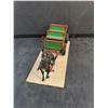 Image 3 : Vintage Homemade Horse/Wagon Ornament - Some Damage