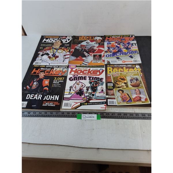 (6) Beckett Hockey Card Price Guides (1990's - 2010's)