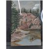 Image 2 : # Wood Framed Water Color Painting - 26" x 32" - Cannot Ship