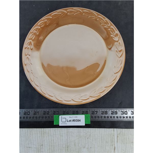 Vintage Fire-King Peach Lustre 11" Platter