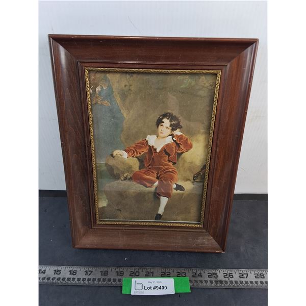 Framed "Red Boy" Print 10.5" x 14"