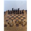 Image 2 : Ornate Wooden Chess Board With Pieces - Incomplete With Damage