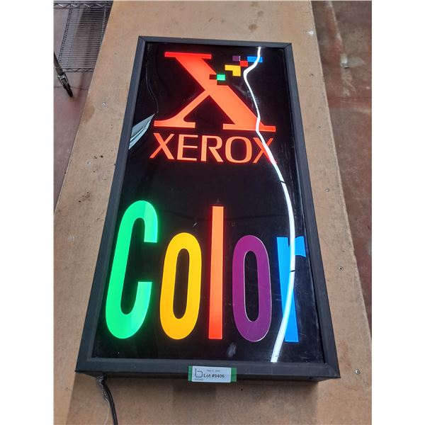 # Electrified Xerox Store Sign - 36x18x5" - Tested, Cannot Ship