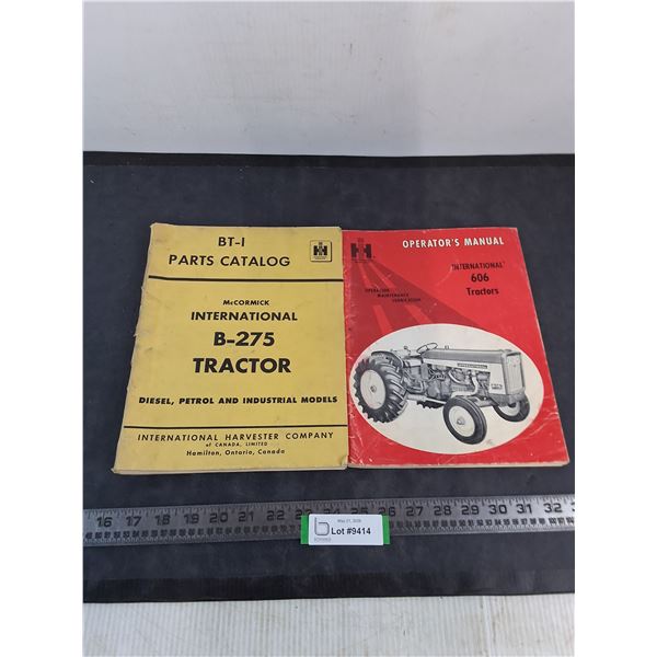 (2) IH Tractor Shop Manuals (B275 & 606)