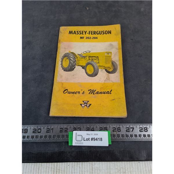 Vintage Massey-Ferguson Owner's Manual
