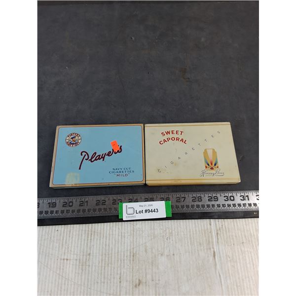 (2) Vintage Cigarette Tins (Player's & Sweet Caporal)