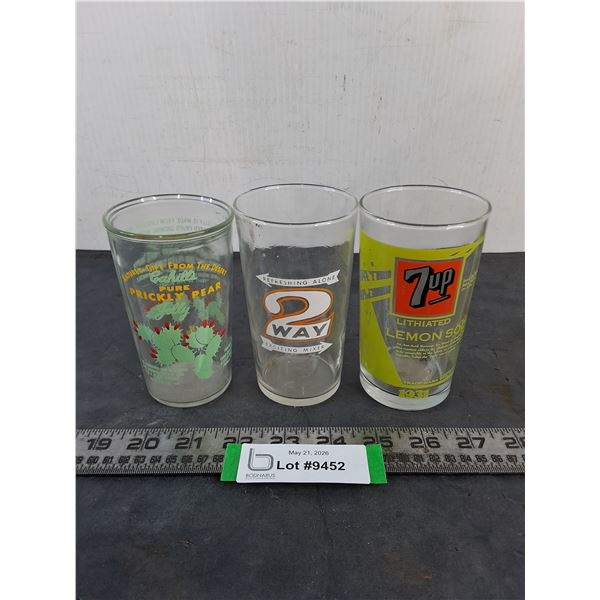 (3) Promotional Drinking Glasses