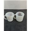 Image 2 : (2) Promotional Milk Glass Coffee Mugs