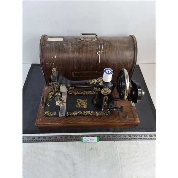 Antique "Seamstress" Portable Sewing Machine - Key Lock Not Working - Cannot Ship
