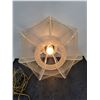 Image 2 : MCM Plastic Wire Hanging Swag Lamp - 19" Diameter x 10" High - Tested