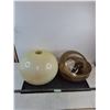 Image 1 : (2) MCM Plastic Light Fixtures & Parts - Pickup Preferred