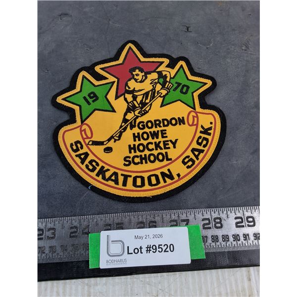 Unused Gordie Howe Hockey School Crest from 1970