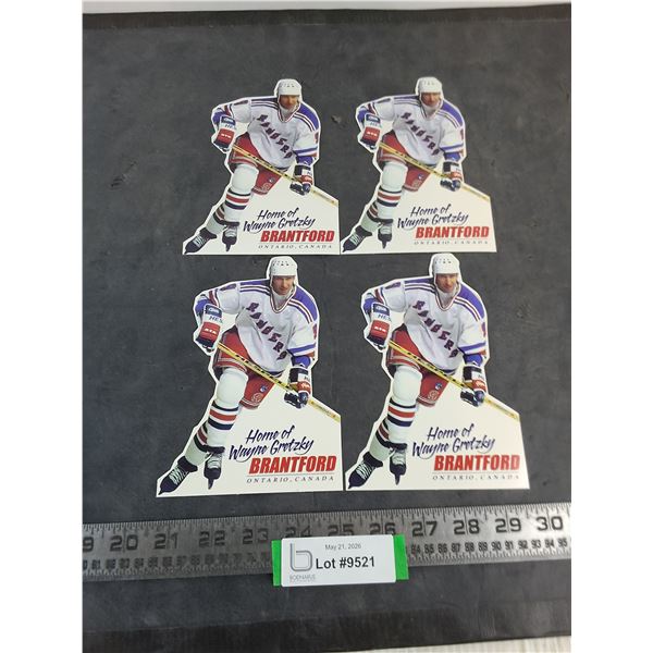 (4) Wayne Gretzky Promotional Post Cards for Brantford, Ontario