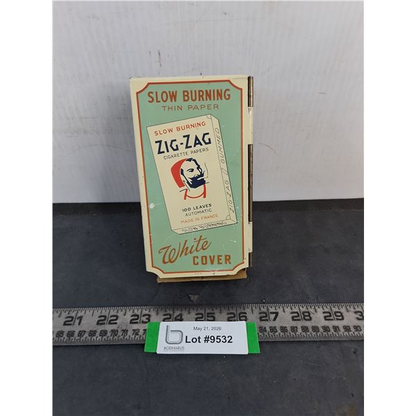 Vintage Metal Zig-Zag Cigarette Papers Dispenser