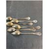 Image 2 : ^ Vintage Teaspoons (6- Sterling Silver = 40.7 grams, 4-Silver Plate, 3-Aluminum), Storage Case