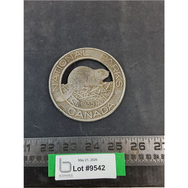 1938 License Plate Topper - National Parks Canada