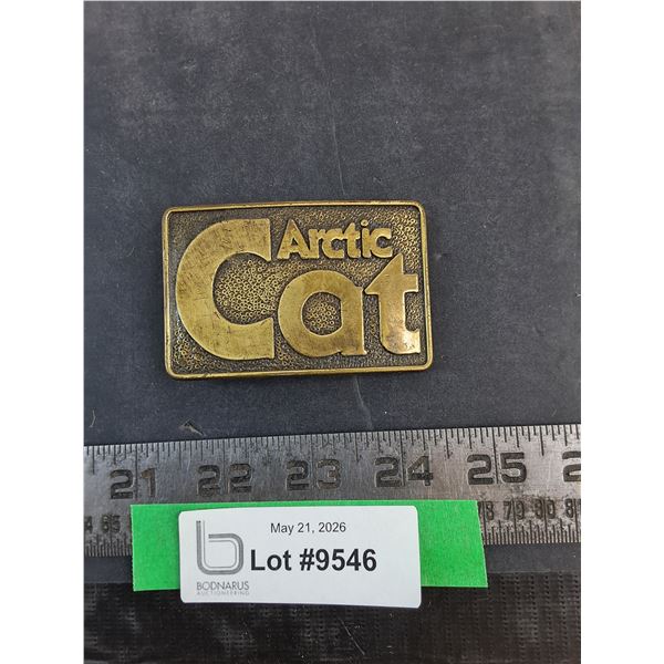 Brass Arctic Cat Belt Buckle