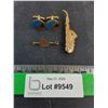 Image 1 : Vintage Pair Cuff Links, (2) Brass Pins