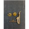 Image 2 : Vintage Pair Cuff Links, (2) Brass Pins