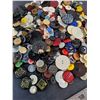 Image 4 : Bulk Assorted Buttons (Plastic  & Brass), Bottle Openers, Black Velvet Liquor Box