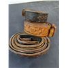 Image 2 : (3) Leather Belts (4) Co-op Shakers (1) Whiskey "Grain Elevator", Pepsi Cap Catcher