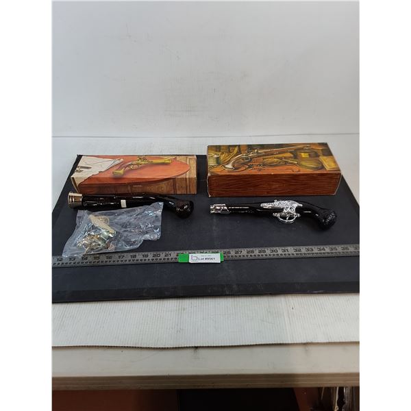 (2) Vintage Avon Pistol After Shave - Full Bottles - Cannot Ship