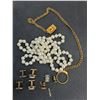 Image 3 : Box w/Crokinole Pieces, Tin Box, Blaw-Knox Jewelry, Misc.
