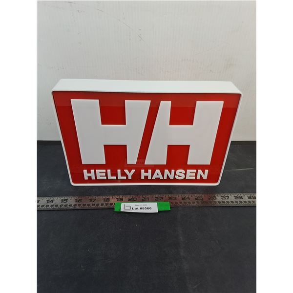Helly Hansen Metal & Acrylic Store Sign - 1 letter needs reglue