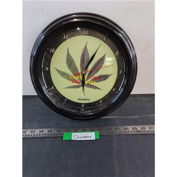Quartz 12" Wall Clock "Light Up My Life" - Hour Hand Loose