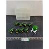 Image 1 : John Deere Suicide Knob, (8) Replica Diecast Tractors, Plastic Box