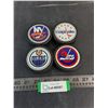 Image 1 : (4) NHL Team Logo Pucks