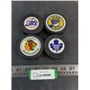 Image 1 : (4) NHL Team Logo Pucks