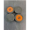 Image 2 : (4) NHL Team Logo Pucks