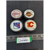 Image 1 : (4) NHL Team Logo Pucks