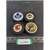 Image 1 : (4) NHL Team Logo Pucks