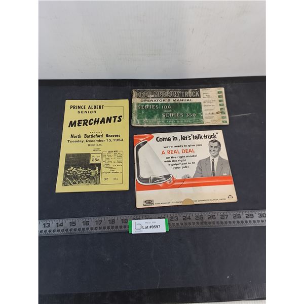 Vintage Booklets (Ford Truck Owner's Manual, Merchants Flyer)