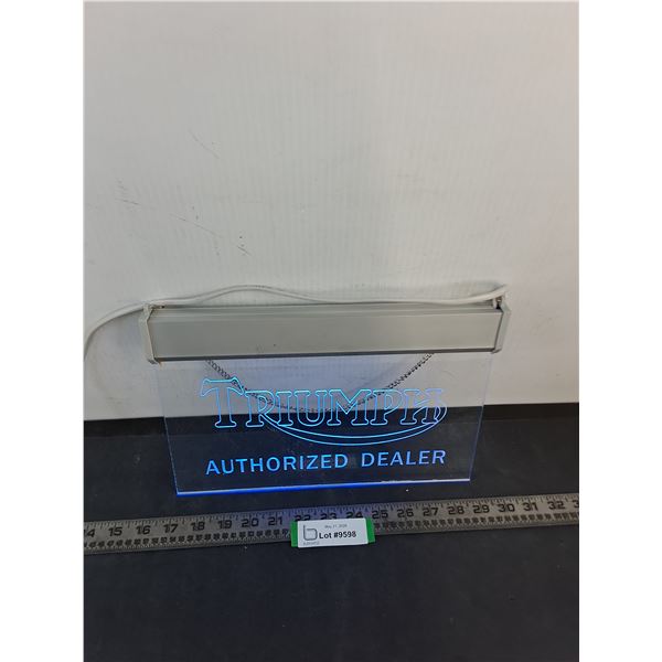 Electrified Triumph "Authorized Dealer" Sign - Tested