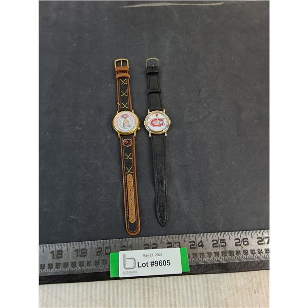 (2) Montreal Canadiens Themed Wrist Watches