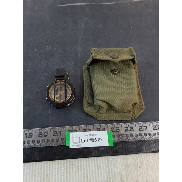 1943 Military Compass & Webbing Belt Holder