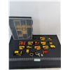 Image 1 : Assorted Diecast & Folded Metal Earth Mover Replica Toys & Parts w/Storage Tote