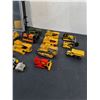 Image 5 : Assorted Diecast & Folded Metal Earth Mover Replica Toys & Parts w/Storage Tote