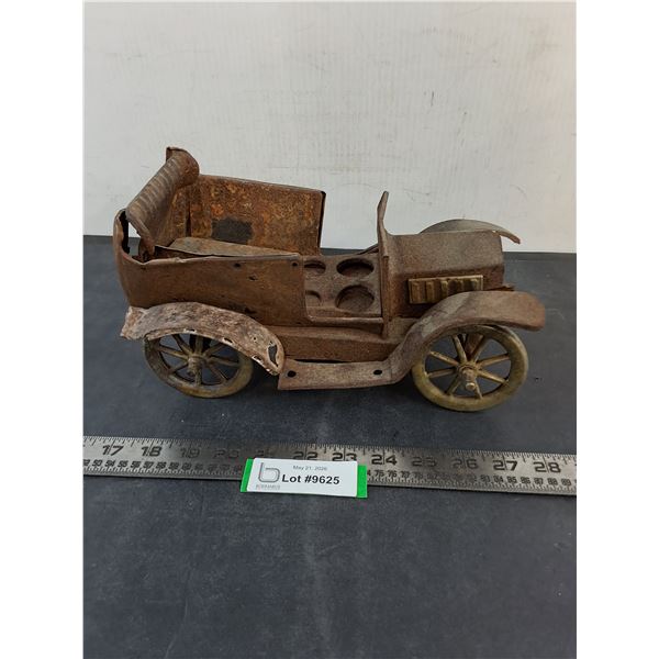 Antique Pressed Steel Car Ornament - Some Loose Parts, As is