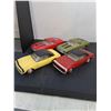 Image 2 : (4) Buddy L Folded Metal Replica Cars (2-Mustangs & 2-Camaros), w/4-Tier Display Stand