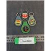Image 1 : (4) Vintage Mostly Leather Keychains (Camaro, Chevelle, Charger, Pacific 66)