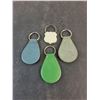 Image 2 : (4) Vintage Mostly Leather Keychains (Camaro, Chevelle, Charger, Pacific 66)