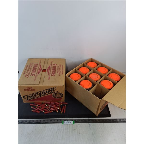 (2) 135-Count Boxes of Clay Pigeons (1 Box Sealed, 1-Partial Box), Bulk Spent Shells - Pickup Only