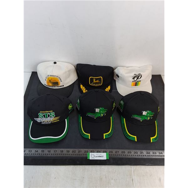 (6) John Deere Adult Ball Caps - Some New