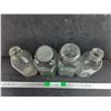 Image 2 : (2) Mason Jars & (2) Glass Milk Bottles