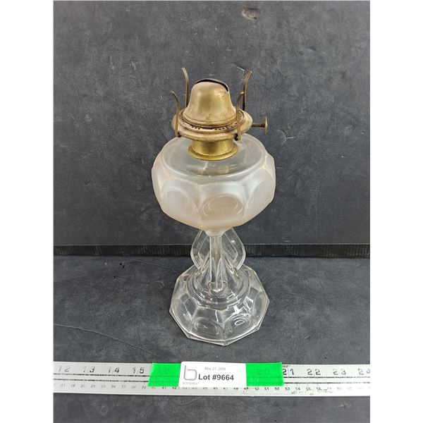 Vintage Glass Kerosene Lamp