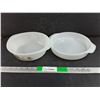 Image 1 : (2) Milk Glass Casserole and Deep Dish Pie Dishes